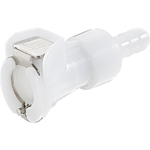 Beer & Gas Tubing Quick Disconnect (QD) - 1/4 in Barb x Female Shut-off