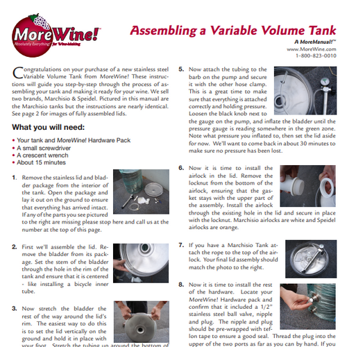 Assembling a Variable Volume Tank
