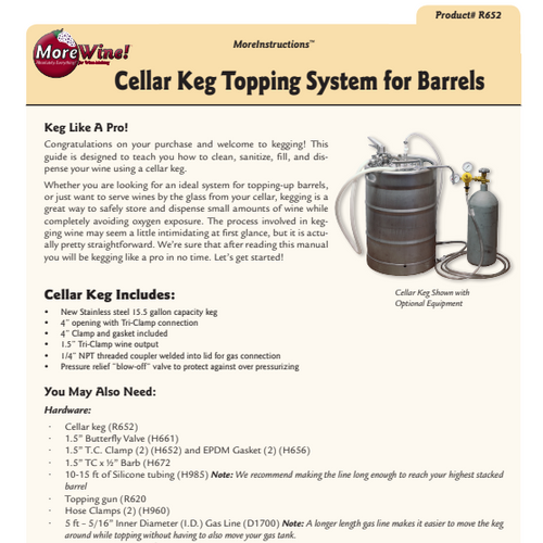 MoreWine! Cellar Keg