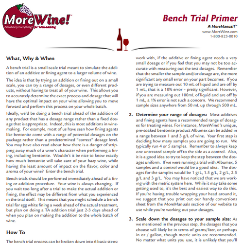 How to Perform Bench Trials