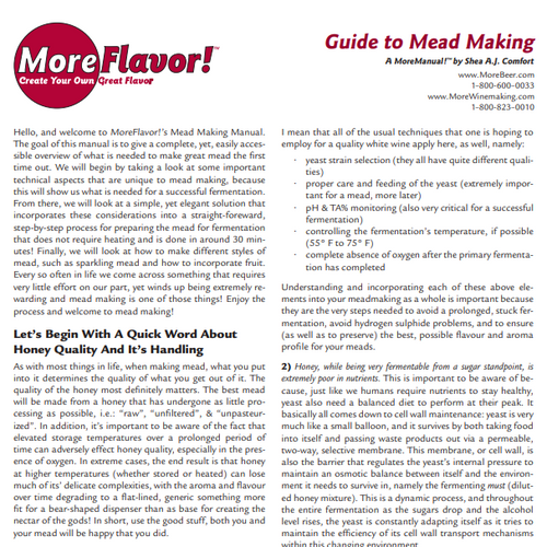 Mead Making Instructions
