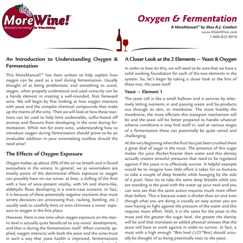 Guide to Macro Oxygenation and Fermentation