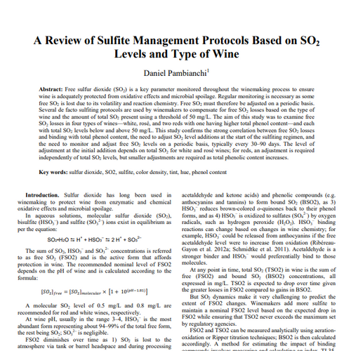 SO2 Management Protocols