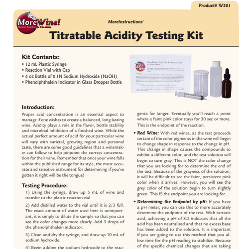 Total Acidity Testing