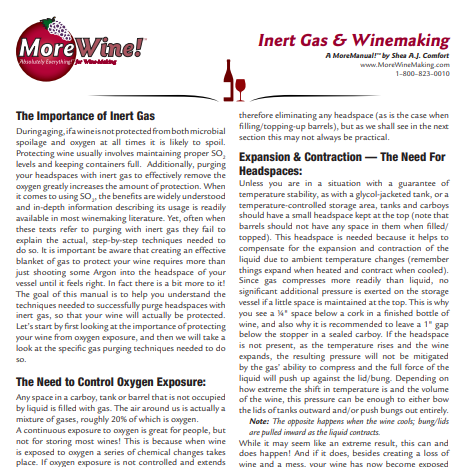 Using Inert Gas in Winemaking
