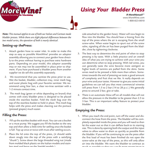 How to Use a Bladder Press