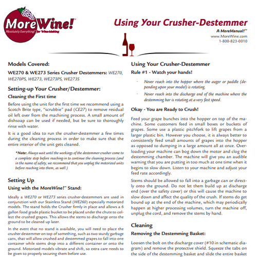 Guide to Using a Crusher Destemmer