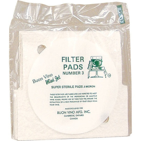 Buon Vino Mini Jet Filter Pads (3) - Sterile