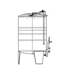 Speidel 7,600L/2000 mm Diameter FD-MUTS Sealed Red Wine Fermenter w/ Pumpover Assembly and Gate-Style Manway