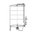 Speidel 7,000L/2000 mm Diameter FD-MUAS Sealed Red Wine Fermenter w/ Pumpover Assembly, Gate-Style Manway and Motorized Must Ejection