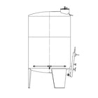 Speidel 9200L/2000 mm Diameter FD-DFTS Sealed Red Wine Fermenter w/ Pulse-Air System and Gate-Style Manway