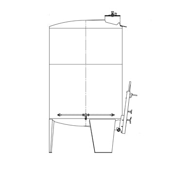 Speidel 9200L/2000 mm Diameter FD-DFTS Sealed Red Wine Fermenter w/ Pulse-Air System and Gate-Style Manway