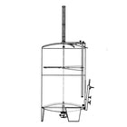 Speidel 7000L/2000 mm Diameter FD-MTAS Sealed Red Wine Fermentaion Tank w/ Must Plunging System, Gate-Style Manway and Motorized Must Ejection