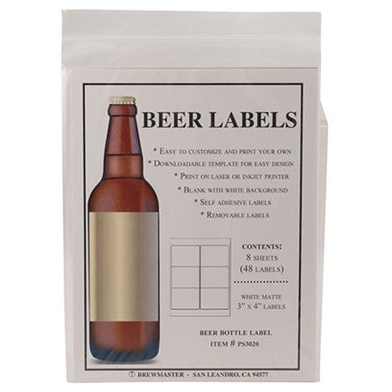 Bottle Labels - Beer - Pack of 48