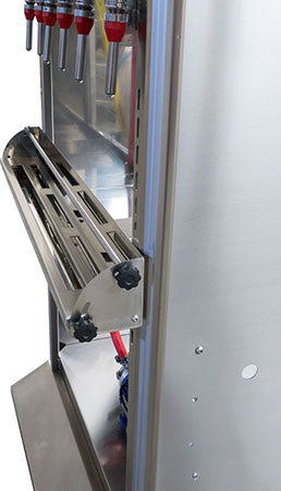 EnoItalia Wine Bottle Filler (Professional) - 6 Spout on Cart with Pump and Float Switch