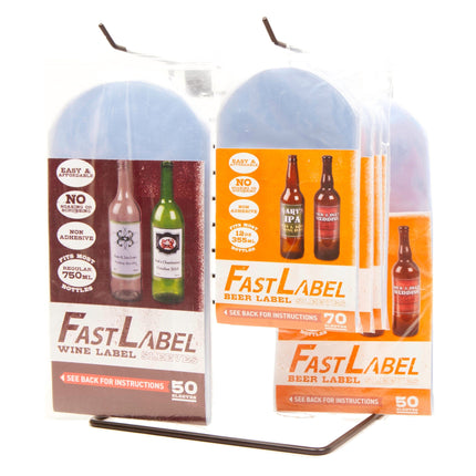 Pack of 50- Fastlabel Wine Label Sleeves - 750ml
