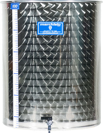 100 L Variable Capacity Tank - Flat Bottom - 1/2 in BSP Spigot