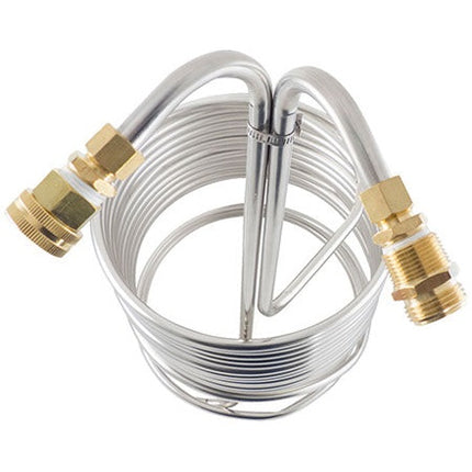 Wort Chiller - Stainless (50' x 1/2 in. with Brass Fittings)