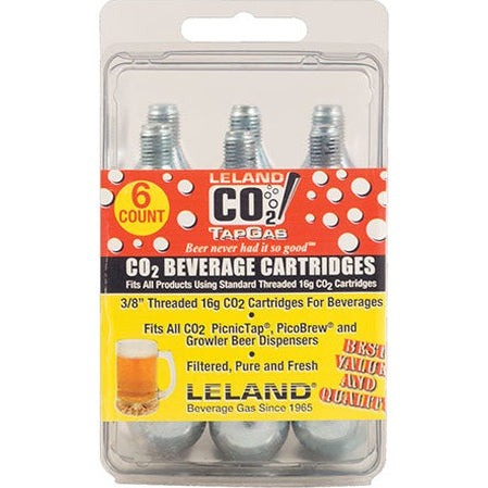 16g Threaded CO2 Cartridges pack of 6