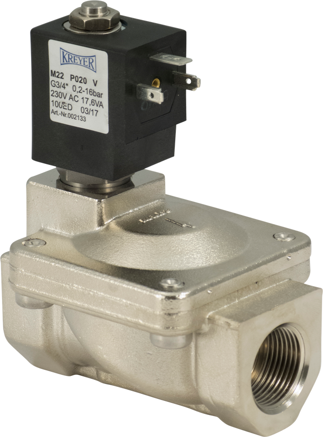 Solenoid Valve for Kreyer Fans - 230 v 3/4 in.