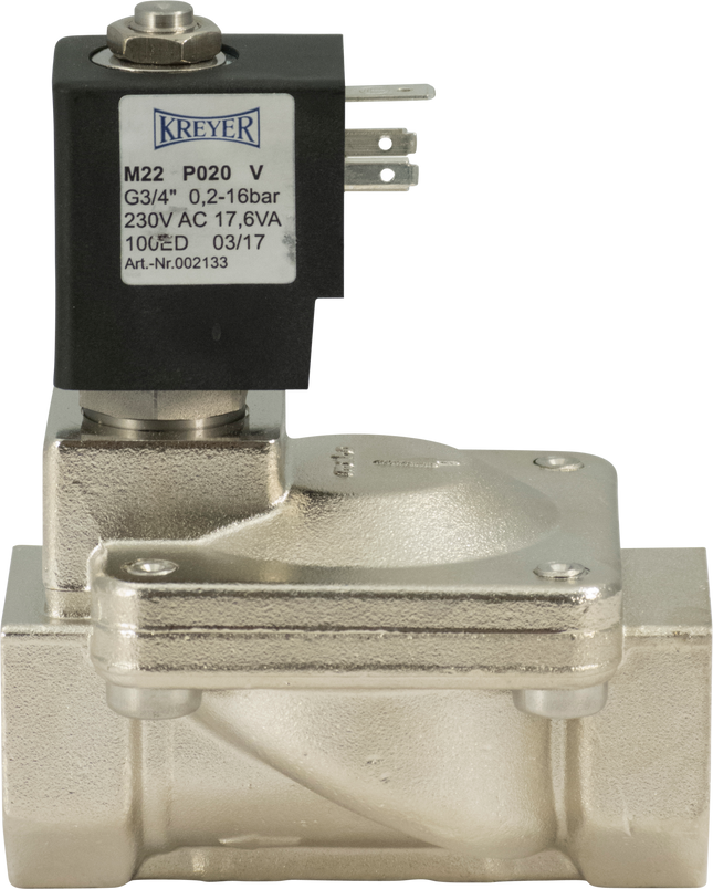 Solenoid Valve for Kreyer Fans - 230 v 3/4 in.