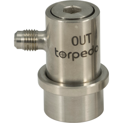 Torpedo Ball Lock Quick Disconnect (QD) Beverage Out - Flared Stainless