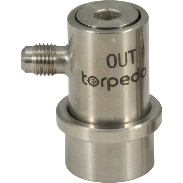 Torpedo Keg Ball Lock Quick Disconnect (QD) | Beverage Out | Stainless Steel | Flared