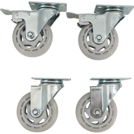 Komos Kegerator - Set of 4 - Heavy Duty Castor Wheel Upgrade for Kegerator - (KG400 / KG401 / KG490)