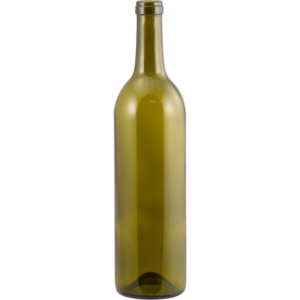 750 mL Antique Green Claret/Bordeaux Wine Bottles, Punted - Case of 12