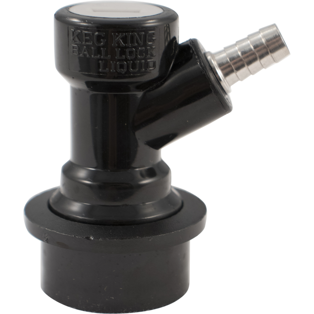 Ball Lock Quick Disconnect (QD) Bev Out (BLACK) - Barb