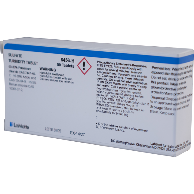 LaMotte Water Test Reagent - Sulfate Turb Tablets