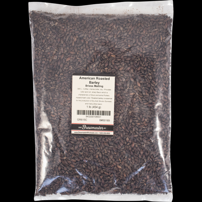 Malt - Briess Roasted Barley - Per Lb (Showroom Only)