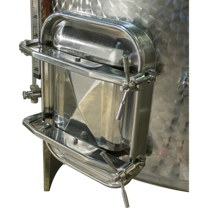 2200 l (581 gal) Speidel Variable Volume Max Jacketed Dish Bottom Tank with Oversized Manway, Extended Legs - PLACEHOLDER