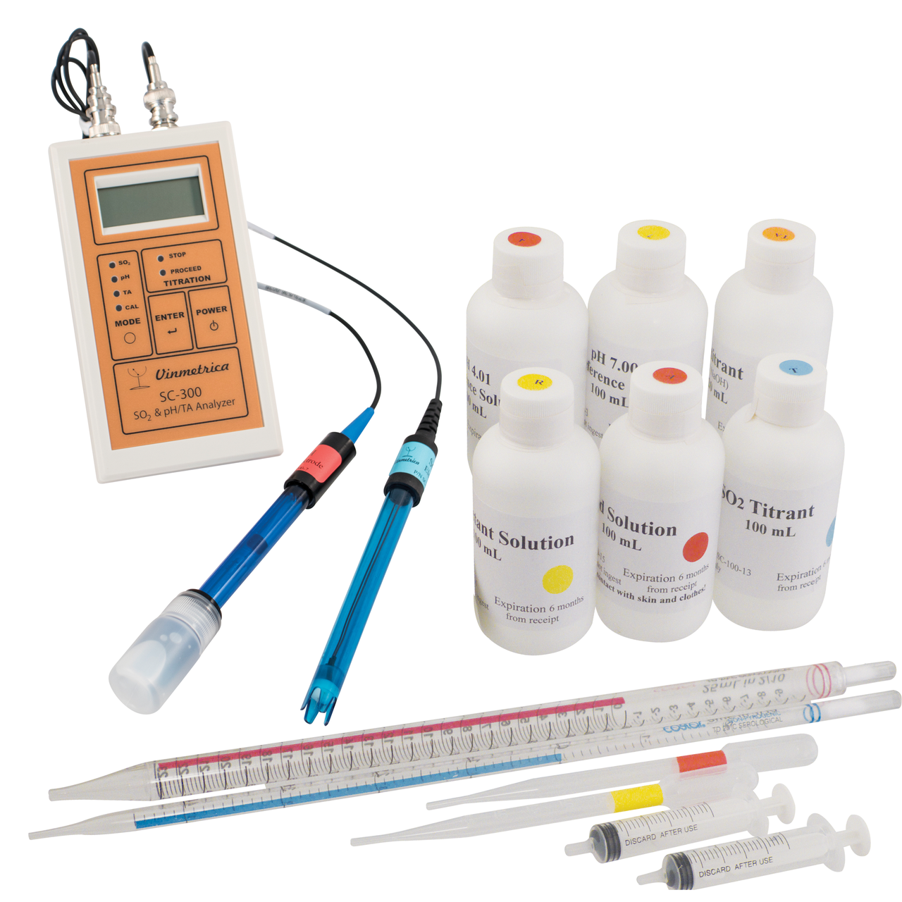 Vinmetrica SC-300 | Complete Wine Testing Kit | Sulfite (SO2), pH & Ti ...