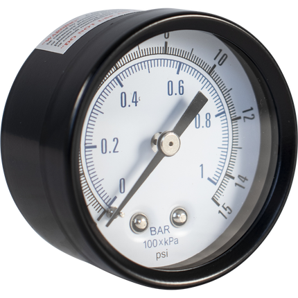 Gauge - Low Pressure Back Mount (1-15lb)