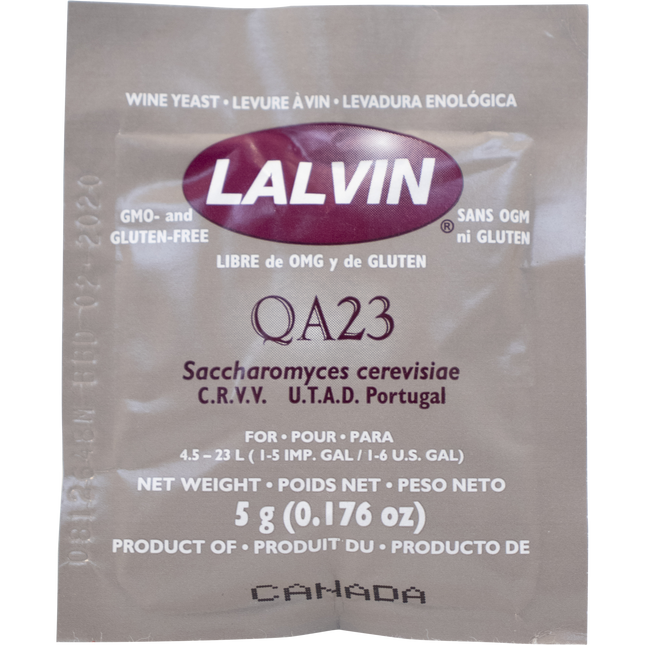 Lalvin QA23 Wine Yeast - 5 g Sachet