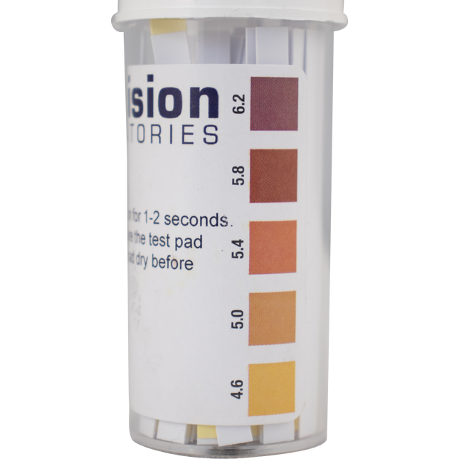 pH Paper - 4.6 to 6.2 For Beer - Vial of 100 Strips