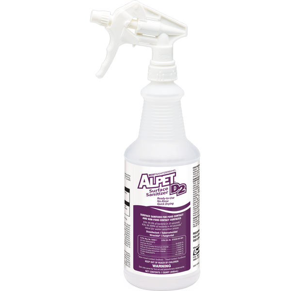 Alpet® D2 Surface Sanitizer - 1 qt.