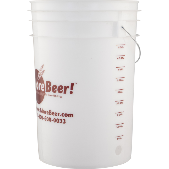 Plastic Bucket (6 Gallon) w/ Hole Drilled For Spigot