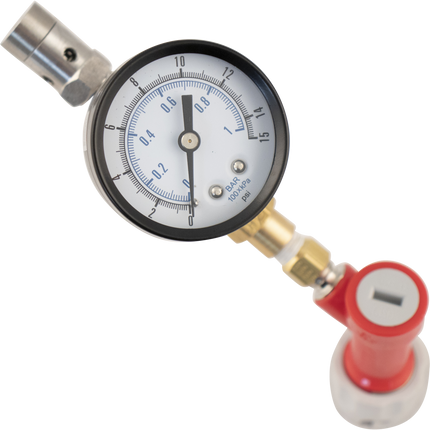 Pin Lock Quick Disconnect (QD) Adjustable Pressure Relief Valve W/Pressure Gauge