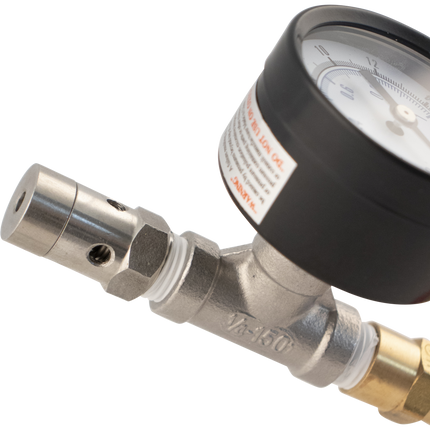 Pin Lock Quick Disconnect (QD) Adjustable Pressure Relief Valve W/Pressure Gauge