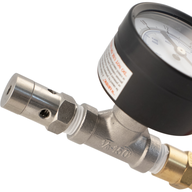 Pin Lock Quick Disconnect (QD) Adjustable Pressure Relief Valve W/Pressure Gauge