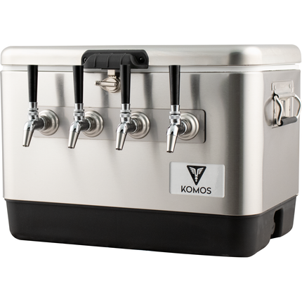 KOMOS Stainless 4 Tap Jockey Box - Rear Entry