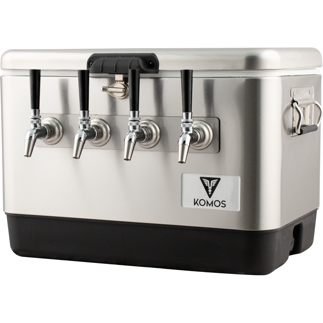 KOMOS Stainless 4 Tap Jockey Box - Rear Entry