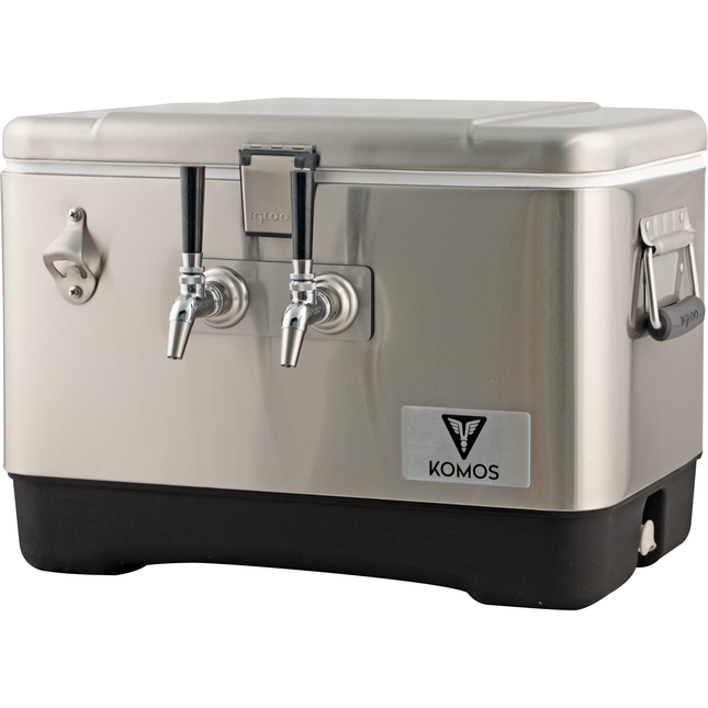 KOMOS Stainless 2 Tap Jockey Box - Rear Entry