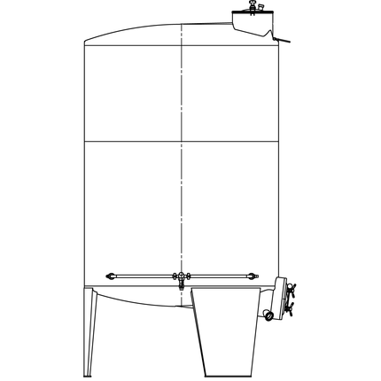 Speidel 3,300L/1600 mm Diameter FD-DFTK Sealed Red Wine Fermenter w/ Pulse-Air System and Standard Manway
