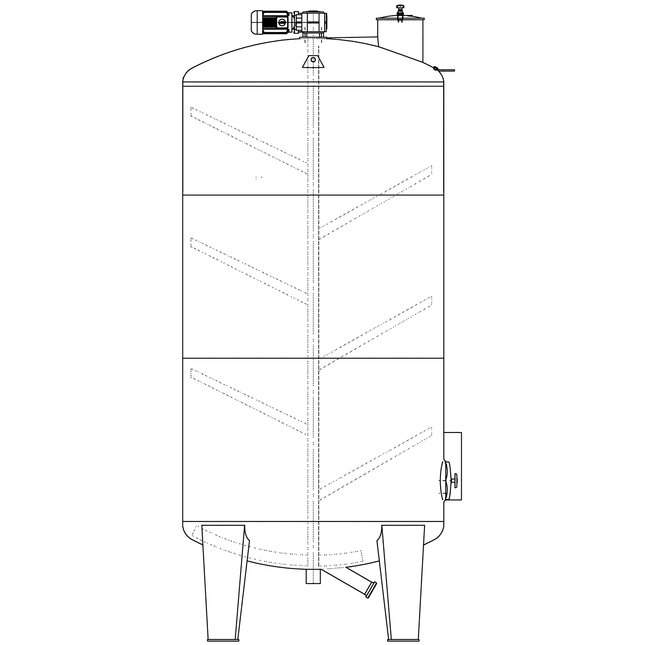 Speidel 5,200L/2000 mm Diameter FD-MBT Sealed Must Reception & Storage Tank w/ Mixing Bars