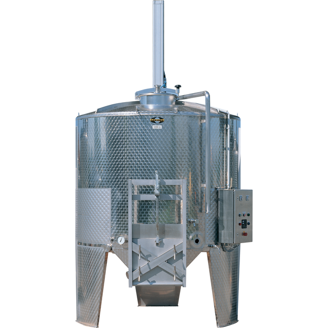 Speidel 10000L/2000 mm Diameter FD-MTAK Sealed Red Wine Fermentaion Tank w/ Must Plunging System, Standard Manway and Motorized Must Ejection
