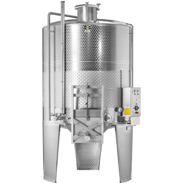 Speidel 7,600L/2000 mm Diameter FD-MUTK Sealed Red Wine Fermenter w/ Pumpover Assembly and Standard Manway