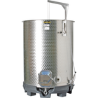 Speidel 1100L, 1000mm Diameter FO-M Variable Volume Dish Bottom Red Fermentation Tank w/ Forkliftable PF Base and Lid